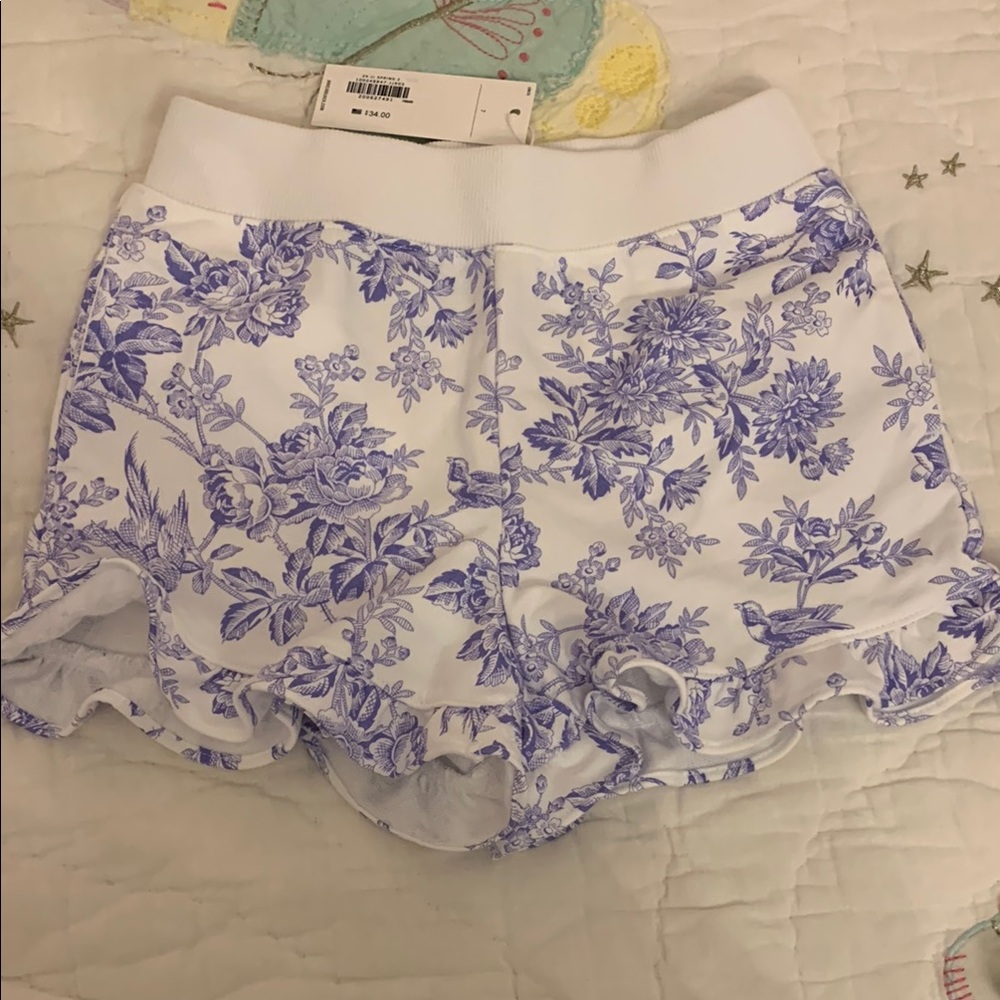 Janie and Jack Blue Floral Kids Shorts